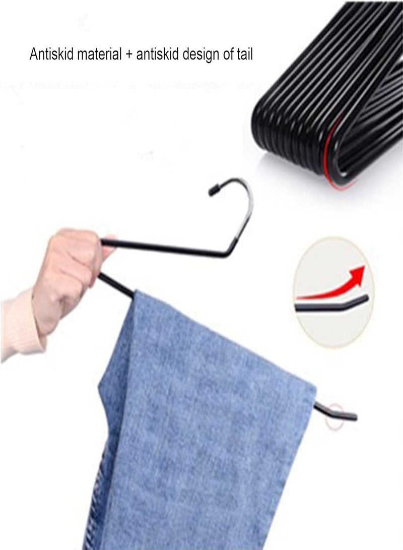 GGOOT Hanger for Pants - Heavy Duty Jeans Trouser Hanger Closet Space Saver | Non-Slip Closet Organizer for Jeans Clothes Trousers Towels  - Image 5