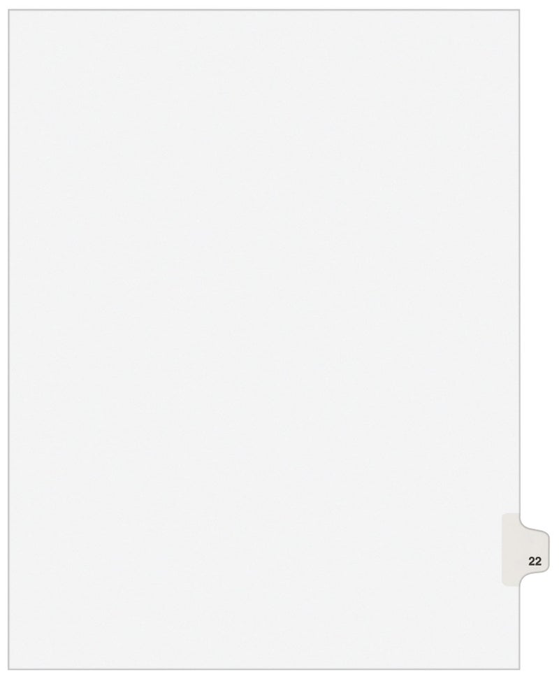 Avery Legal Dividers, Premium Individual Tab Titles, Letter Size, Side Tabs, 22, Pack of 25 (01022) - Image 1