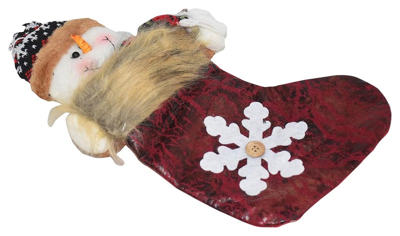 My Party Suppliers Jagmag 1pcs 3D Fur Christmas Snowman Reindeer Decoration Socks Cute Ornaments Festival Party Xmas Tree Hanging Decoration Christmas Tree Pendant Gift BagSanta Decoration Christmas Stockings - Image 2