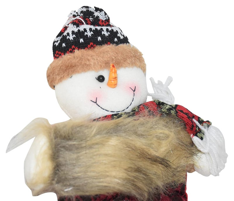 My Party Suppliers Jagmag 1pcs 3D Fur Christmas Snowman Reindeer Decoration Socks Cute Ornaments Festival Party Xmas Tree Hanging Decoration Christmas Tree Pendant Gift BagSanta Decoration Christmas Stockings - Image 3