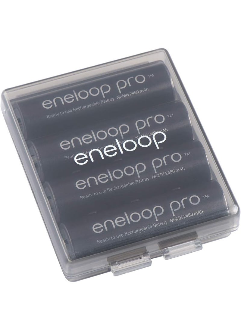 eneloop Eneloop Panasonic BQCASEK6SA pro Battery Storage Cases with 4AA or 5AAA Battery Capacity Obsidian Gray Pack of 6  - Image 2