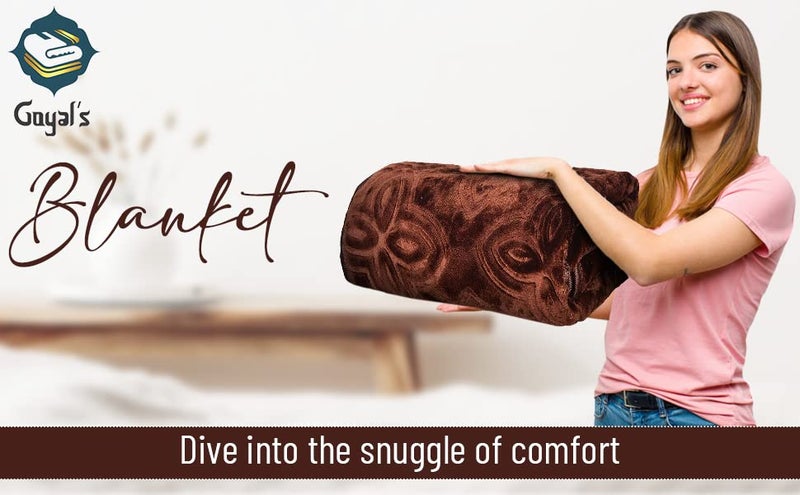 Goyal's Super Soft Mink Single Bed Blanket 500 TC, 63 X 85 Size | Weight 1.4 KG - Chocolate Brown - Image 2
