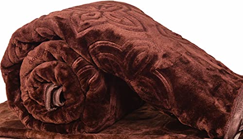 Goyal's Super Soft Mink Single Bed Blanket 500 TC, 63 X 85 Size | Weight 1.4 KG - Chocolate Brown - Image 1