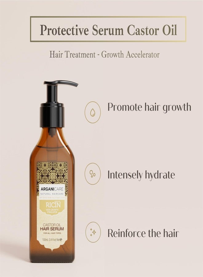 Arganicare | Castor Range | PROTECTIVE SERUM | Castor Oil | Strengthens & Restores Hair | Fights Breakage & Promotes Growth | Intense Hydration | For All Hair Types | 3.38 fl oz - Image 5