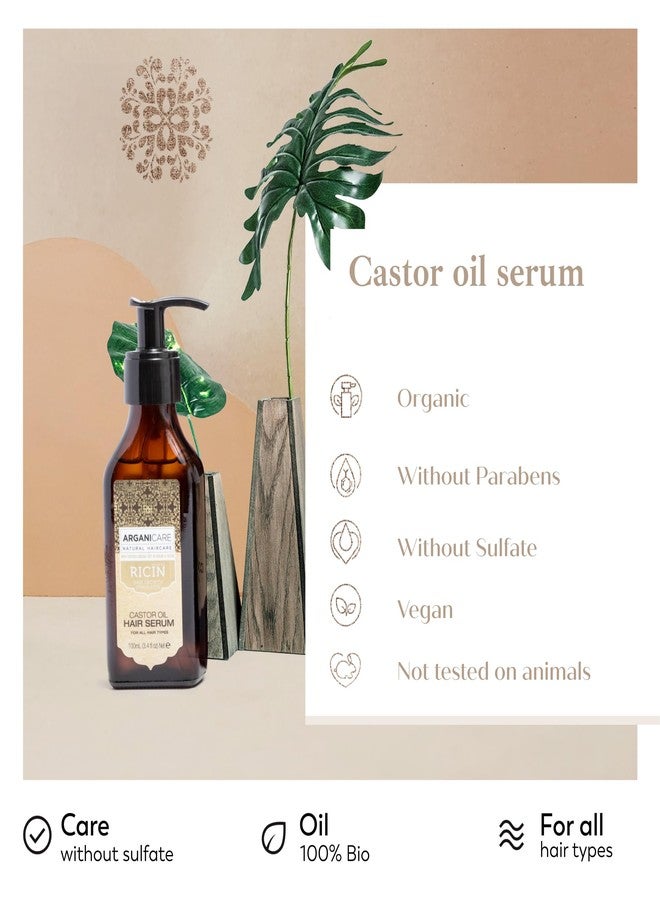 Arganicare | Castor Range | PROTECTIVE SERUM | Castor Oil | Strengthens & Restores Hair | Fights Breakage & Promotes Growth | Intense Hydration | For All Hair Types | 3.38 fl oz - Image 4