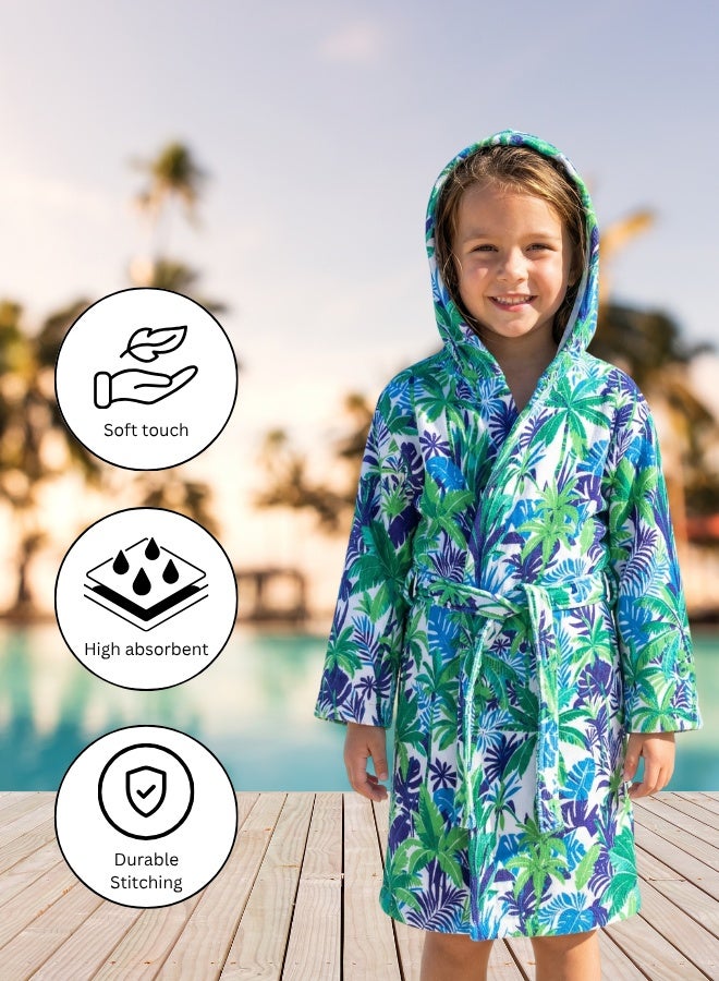Pearl Coast International روب استحمام للأطفال بغطاء رأس - عبوة من 2 - روب شاطئ واستحمام سريع الجفاف من الألياف الدقيقة للأولاد والبنات، غطاء سباحة ناعم ماص، خفيف الوزن للاستخدام في المسبح والمنزل - Image 5