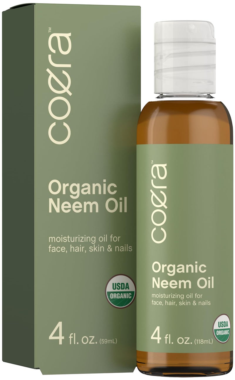 Coera Neem Oil for Skin Hair & Nails | 4 fl oz | Certified Organic | Free of Parabens, SLS, & Fragrances - Image 1