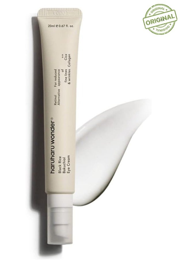 HARUHARU Haruharu Wonder Black Rice Bakuchiol Eye Cream 20ml | Anti-Aging, Wrinkle Care, Natural Retinol Alternative | Cruelty Free, EWG-Green - Image 1