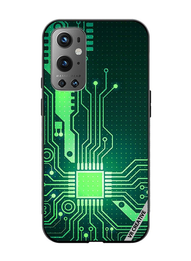 VR CREATIVE Protective Case Cover For OnePlus 9 Pro Circuit Design Multicolour - Image 1