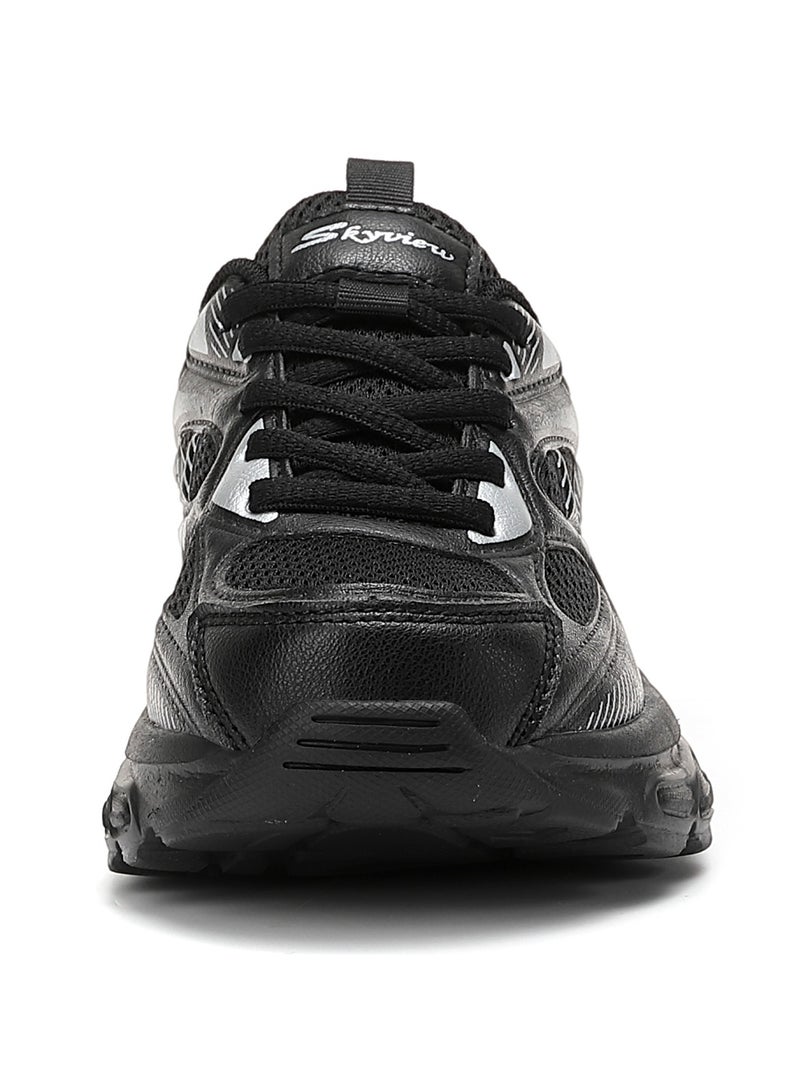 سكاي فيو أحذية سكاي فيو للأولاد والبنات أحذية تنس الجري برباط للجنسين للأطفال أحذية رياضية خفيفة الوزن قابلة للتنفس أحذية مشي عصرية غير لامعة للأطفال - Image 3