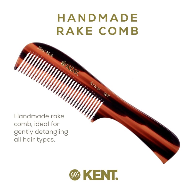 Kent 10T Large Detangler Comb, Handmade Wide Tooth Comb for Curly Hair, Detangling Combs For Wet and Dry Hair, Combs for Thick Hair, Saw-Cut and Hand Polished Made in England - Image 3