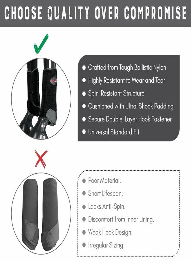 HILASON Horse Front Leg Neoprene Sport Boot Superior Protective & Shock Absorbing Comfortable Fit Breathable Design - Image 5