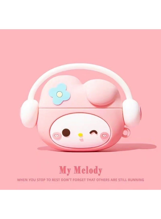 Year Headset For Apple 4 Generation AirpodsPro2 Cartoon Cute Protective Shell Premium-Color:Music Pink Melody With Hook-Applicable Models:Airpods Pro/Pro2 - Image 1