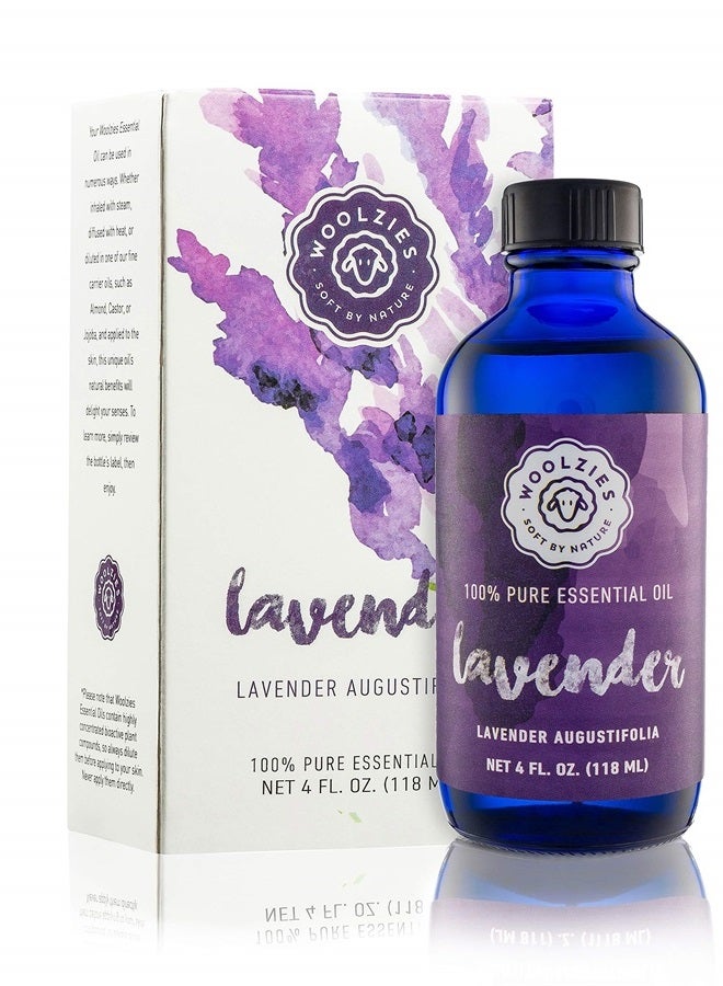 Woolzies Lavender Essential Oil - Aromatherapy Essential Oils for Diffuser and Topical Use | 100% Pure Therapeutic Grade Lavendar | 4 Fl Oz - Image 1