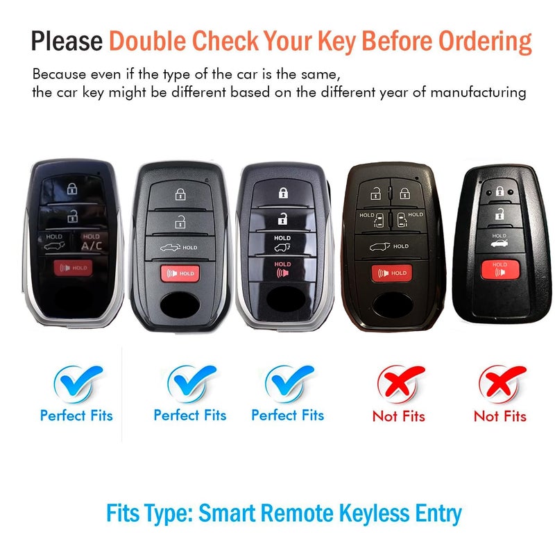 Sindeda for Toyota Key Fob Cover with Keychain Soft Full Protection Case fit for 2025 Camry 4 Runner 2019-2025 Camry, RAV4 Prime, Land Cruiser,Hilux 2023-2025 Grand Highlander,Corolla,bZ4X(White) - Image 2