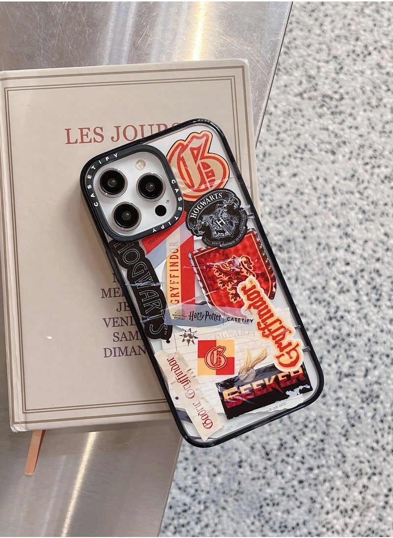Casetify - For iPhone 14 Pro Max Case HarryPotter Gryffindor Sticker Case MagFit Anti-Yellowing Technology - Image 1