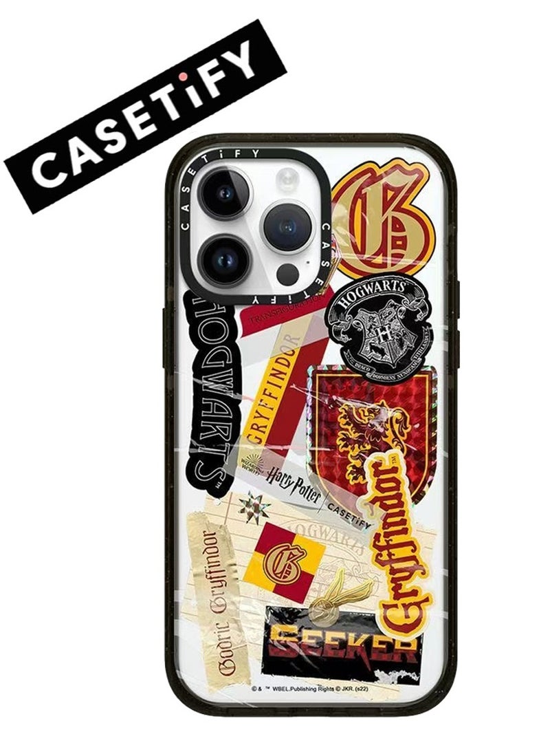 Casetify - For iPhone 14 Pro Max Case HarryPotter Gryffindor Sticker Case MagFit Anti-Yellowing Technology - Image 1