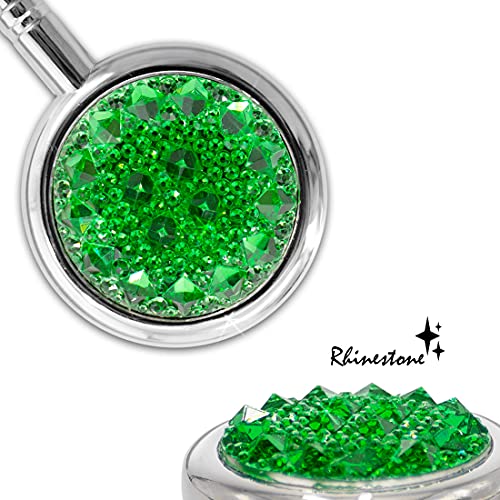 TANOSII Purse Hook Mental Clutch Holder Handbag Rhinestone Hanger for Table Desk Reverse 3 Packs Red Yellow Green - Image 2