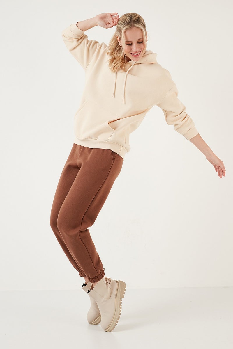 Lela Regular Fit Cotton Hooded Collar Rose Winter Sweat Women's SWEAT 5863854 - Image 3