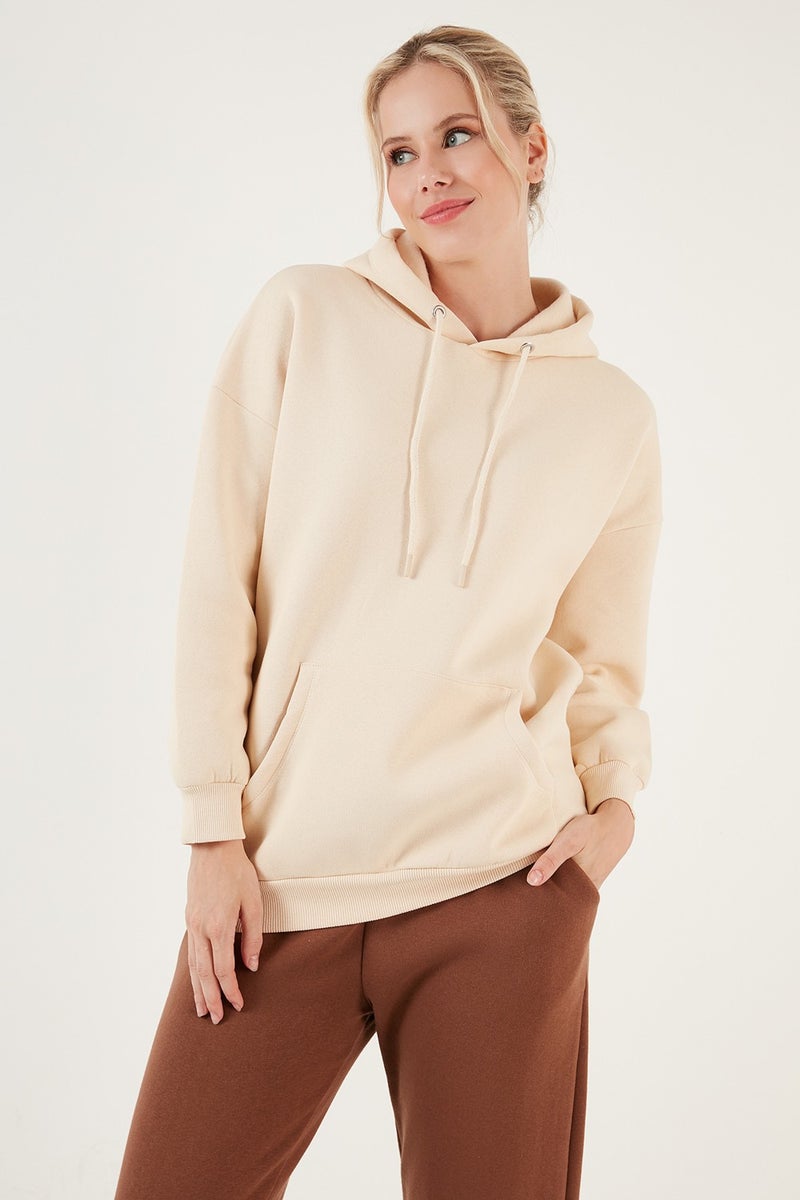 Lela Regular Fit Cotton Hooded Collar Rose Winter Sweat Women's SWEAT 5863854 - Image 4