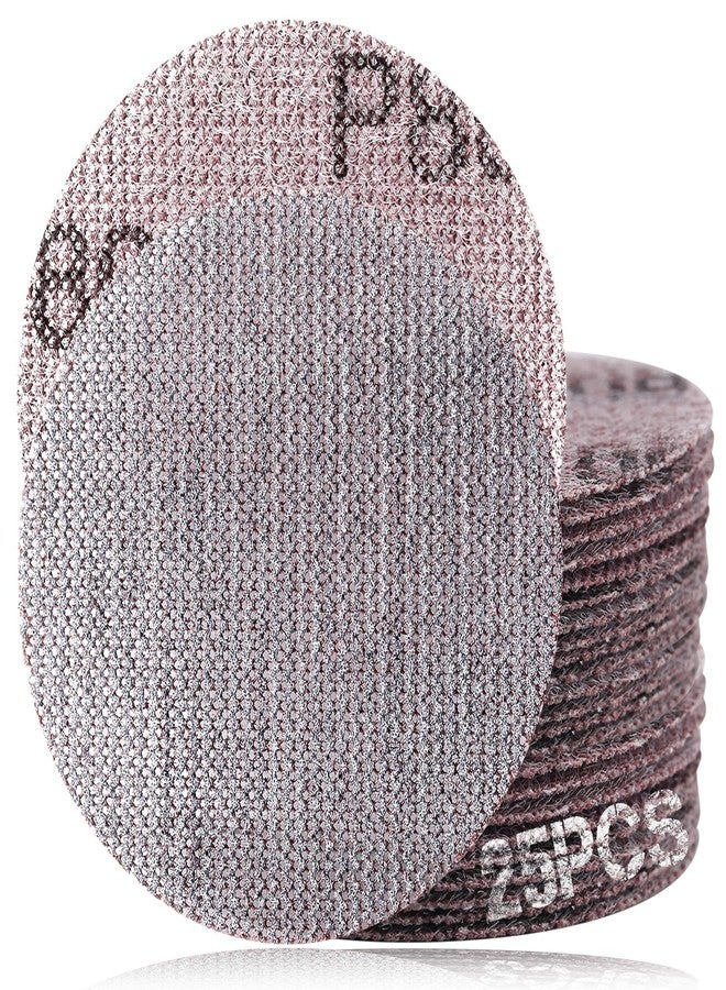 SPEEDWOX 3-Inch 80 Grit Mesh Abrasive Dust Free Sanding Discs, Virtually Dust-Free, Box of 25 Discs, Sanding Discs Hook and Loop for Metal, Wood, Composites, Stock Removal, and Fine Finishing - Image 1