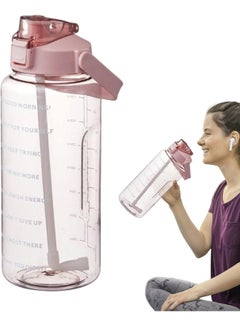 Oasisgalore 2 Liter Leak-Proof Water Bottles, Sports Water Bottle with Straw, Fitness Water Bottle with Time Marking  - Image 5