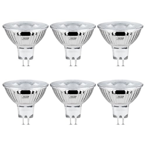 Feit Electric Enhance LED MR16 Reflector Light Bulb, 50W Equivalent, GU5.3 Base, 3000K Bright White, 500 Lumens, Dimmable, Indoor/Outdoor Use, 25,000-Hour Lifetime, BPEXN/930CA/6, 6 Pack - Image 1