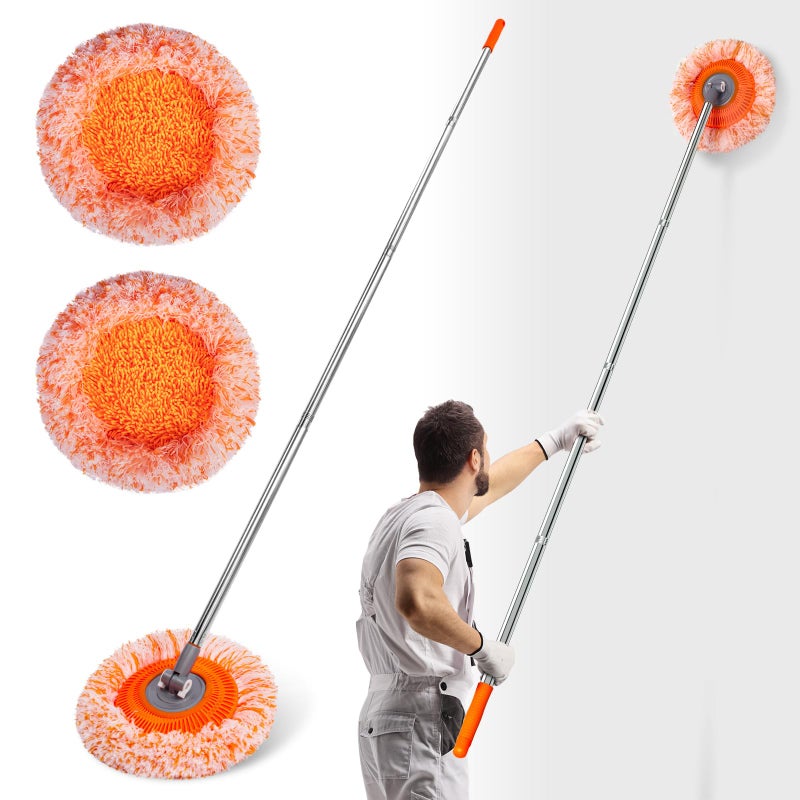 Keyloland Wall Mop, Primium 68â€ Wall Cleaner, High-Quality Baseboard Cleaner, Professional-Grade Baseboard Cleaner Tool with Handle, Superior Quality Dust Mop, Efficient Ceiling Fan Cleaner Duster - Image 1