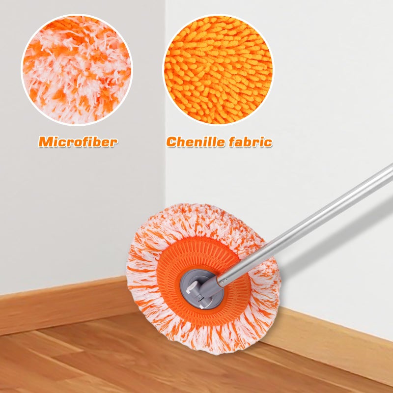Keyloland Wall Mop, Primium 68â€ Wall Cleaner, High-Quality Baseboard Cleaner, Professional-Grade Baseboard Cleaner Tool with Handle, Superior Quality Dust Mop, Efficient Ceiling Fan Cleaner Duster - Image 4