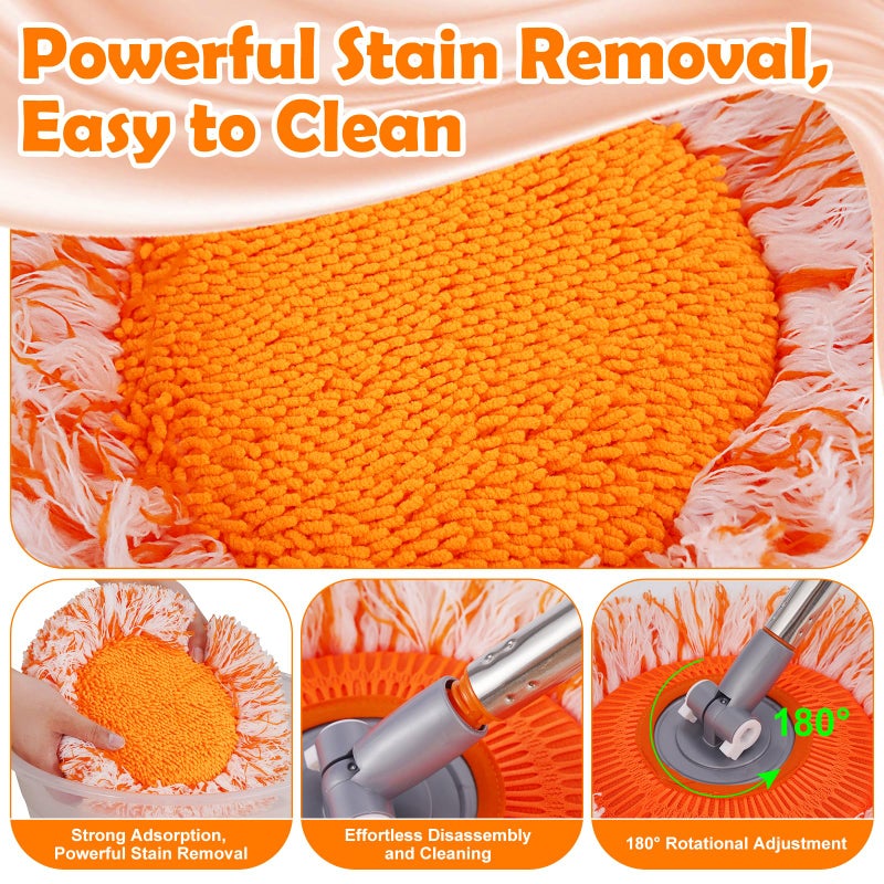 Keyloland Wall Mop, Primium 68â€ Wall Cleaner, High-Quality Baseboard Cleaner, Professional-Grade Baseboard Cleaner Tool with Handle, Superior Quality Dust Mop, Efficient Ceiling Fan Cleaner Duster - Image 3