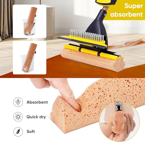 MinuteToCleanIt Honeycomb Sponge Mop (Refill Pack of - 1) - Image 2