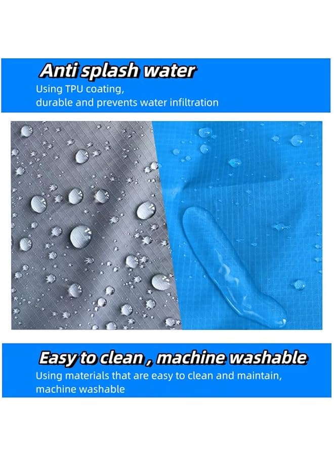 erorex Large Sand Free Beach Mat, Camping Mat, Water Resistant Picnic Blanket, 210x200cm, Foldable, with Carry Bag, 4 Stakes, Hook, For Outdoor Activities (blue gray) - Image 3