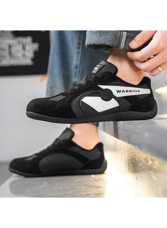 Pull Back Warrior Men's Thin Sole Training Shoes Spring New Casual Sports Racing Shoes Wxy5089 Black Size 44 - Image 2