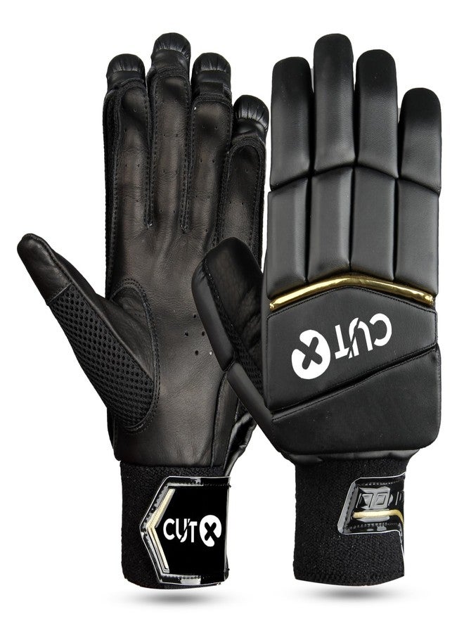 CUT X Cricket Batting Gloves Alpha Black Colour for Youth - Image 2