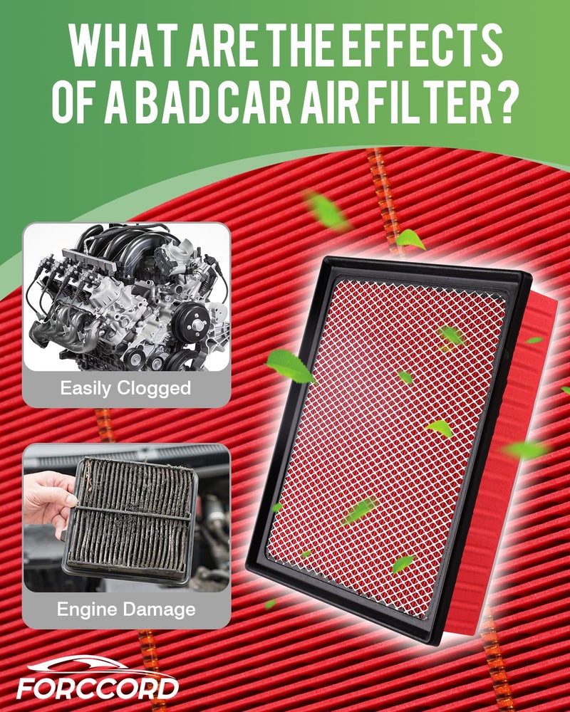 Forccord Cabin & Engine Air Filter Fit For Toyota Tacoma V6 2016-2023 Activated Carbon Cabin Filter Replacement Cf10374 Ca11895 Car Accessories - Image 4