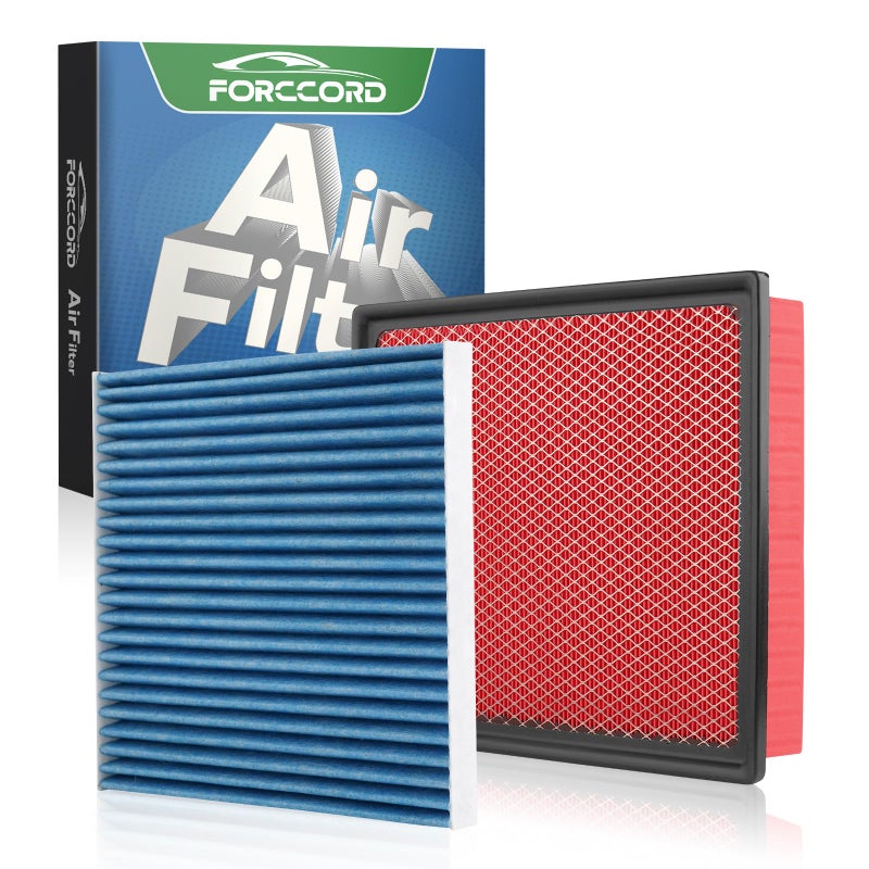 Forccord Cabin & Engine Air Filter Fit For Toyota Tacoma V6 2016-2023 Activated Carbon Cabin Filter Replacement Cf10374 Ca11895 Car Accessories - Image 1