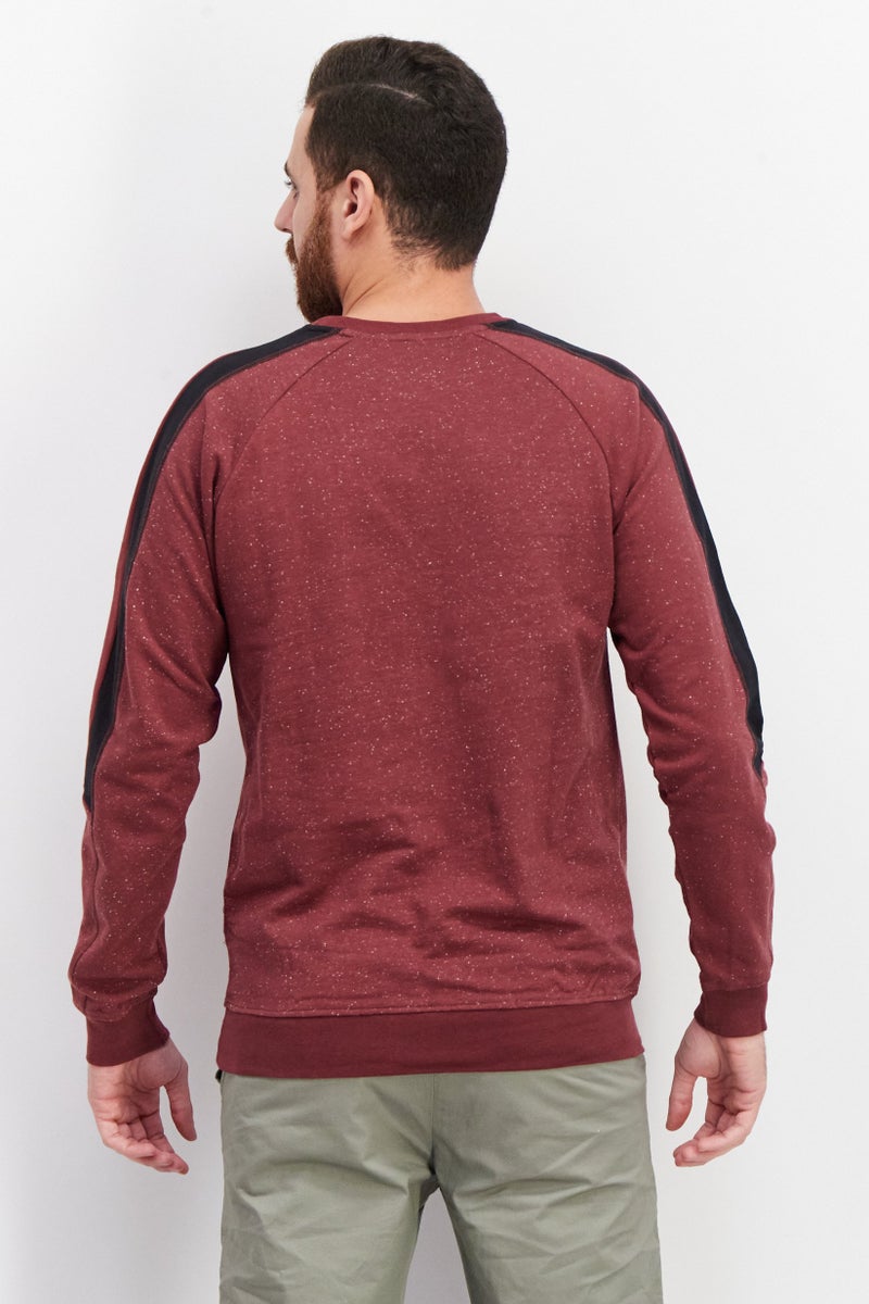 Sovereign Code Men Crew Neck Ranger Long Sleeves Sweatshirt, Burgundy - Image 2