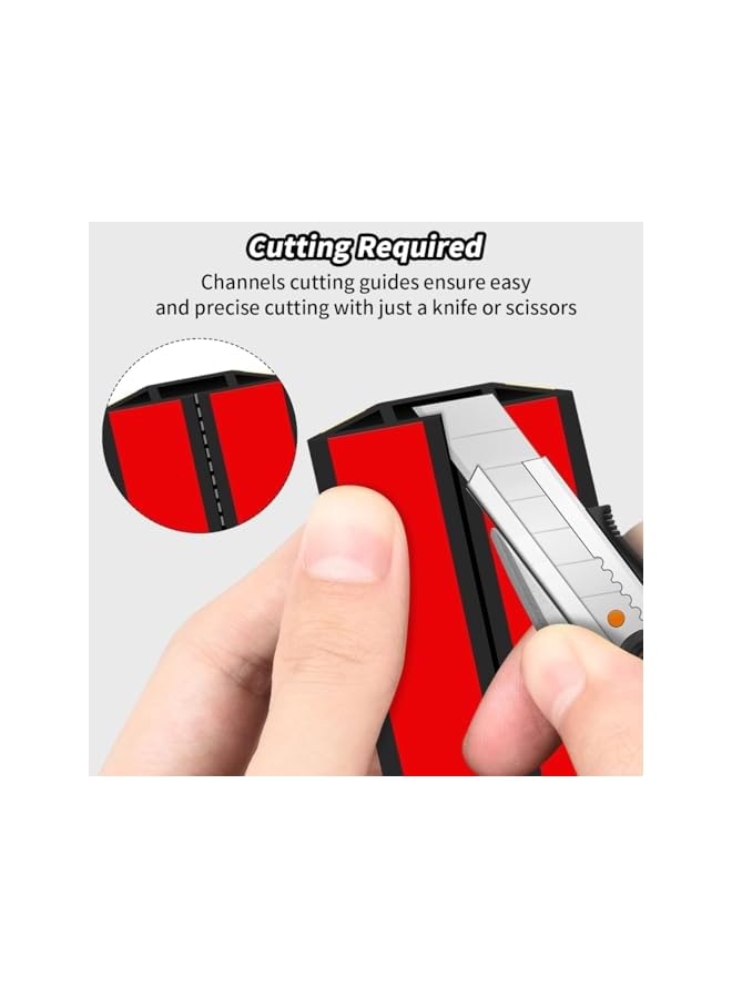 promass Floor Cable Cover, 2M, Black and Yellow, 50 x 14mm, Self-Adhesive, Industrial, Cable Protector, Cord Organizer, Trip Hazard Prevention - Image 5