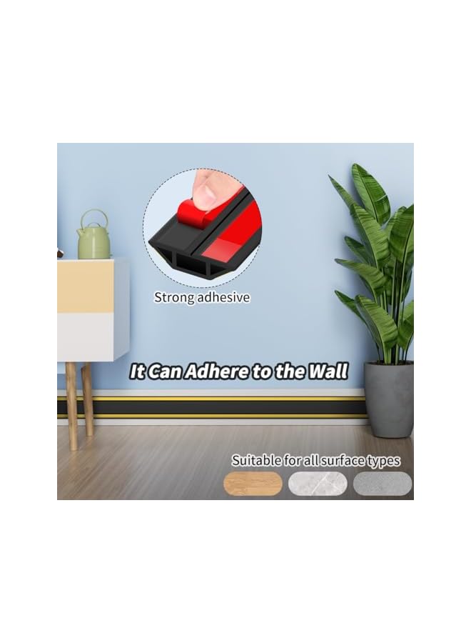 promass Floor Cable Cover, 2M, Black and Yellow, 50 x 14mm, Self-Adhesive, Industrial, Cable Protector, Cord Organizer, Trip Hazard Prevention - Image 4