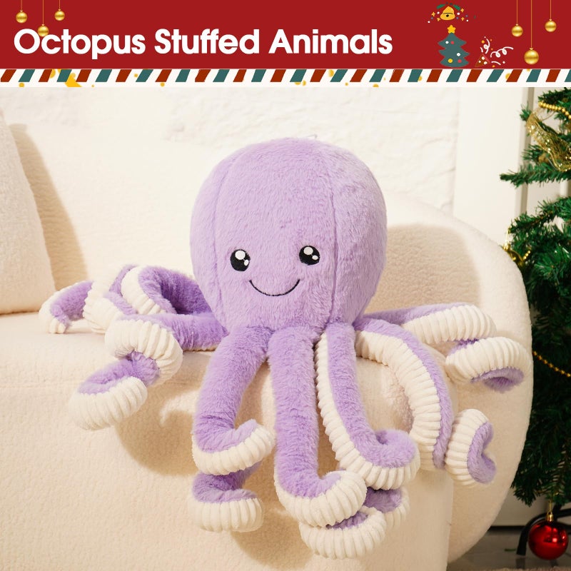 DENTRUN Octopus Stuffed Animals Giant Octopus Plush Doll Play Toys for Kids Girls Boys Adults Birthday Xmas Halloween Present Stuffed Sea Animals Plushie 7162432 Inches 5 Colors - Image 3