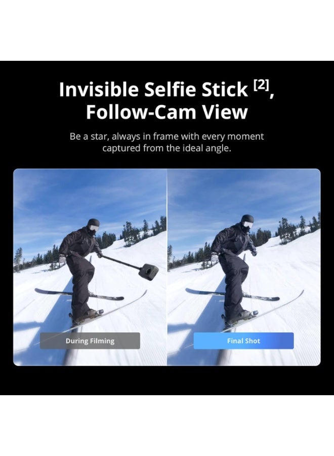 Osmo 360 Standard Combo, Waterproof 360 Camera With 1-Inch 360° Imaging, Native 8K, 4K/120fps & 170° Boost Video,120MP 360° Photo, 100-Min Recording, UAE version with Official Warranty - Image 4