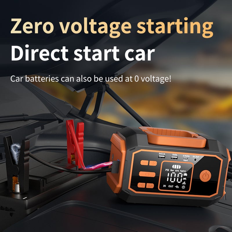 Tire Inflator Portable Air Compressor, Cordless Air Pump for Tires with 10000mAh Battery Emergency LED Light, 12V Car Accessories for Motorcycles Bicycles Balloons - Image 5