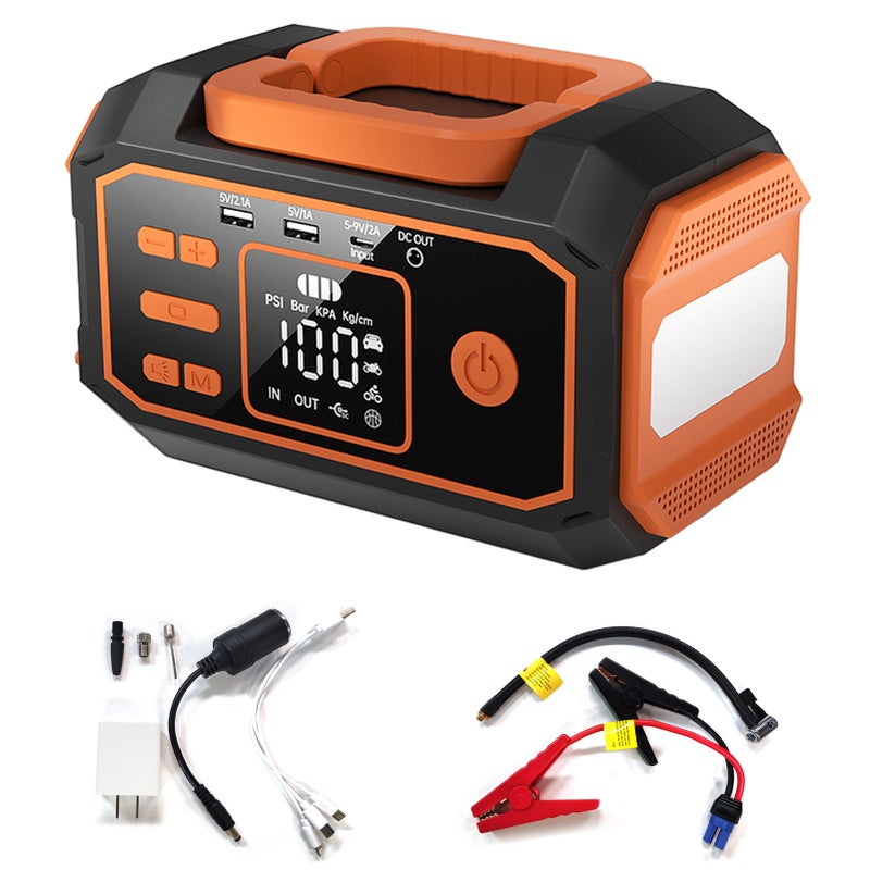 Tire Inflator Portable Air Compressor, Cordless Air Pump for Tires with 10000mAh Battery Emergency LED Light, 12V Car Accessories for Motorcycles Bicycles Balloons - Image 1