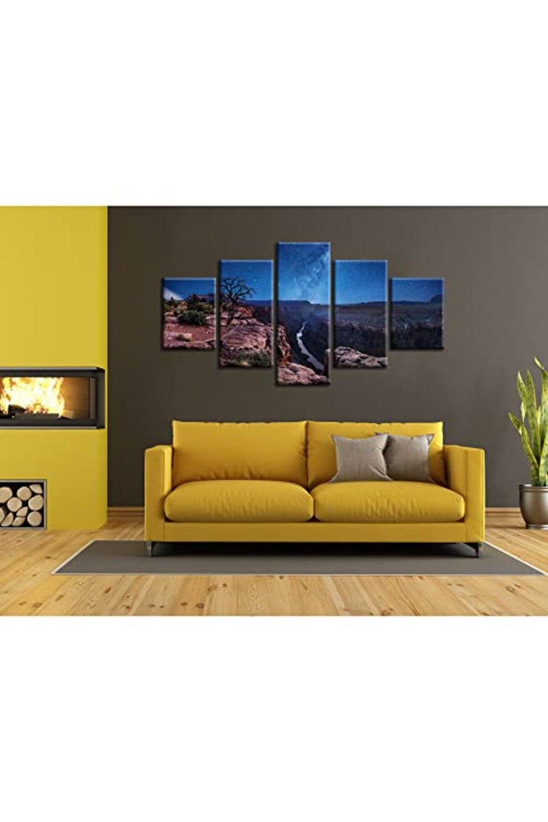Artbrush Tower Grand Canyon Night Wall Art - Starry Sky Canvas - Image 2