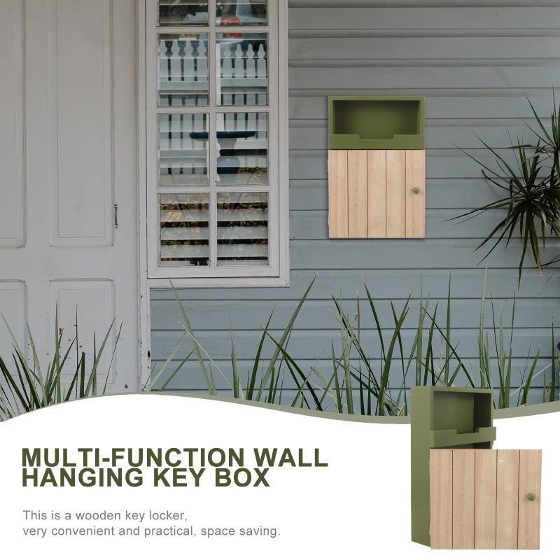 2 pcs Multi-purpose Wall Hanging Key Box Decor Wall Storage Box (Dark Green) - With or Without Logo Random - Image 3