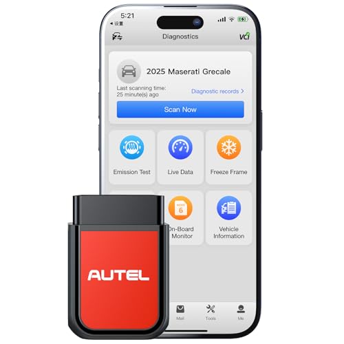 Autel AP2500E Bluetooth Code Reader OBD2 Scanner Oil Reset TPMS EV Battery BMS Reset AllSystem Code ReadClear OBD2 10 Tests Check Engine Light 45 Car Brands for AndroidiOS