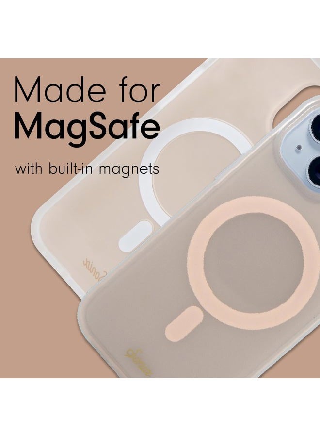 Sonix Protective Case for iPhone 15, 14, 13, Compatible with MagSafe, 10ft Drop Tested, Semi-Transparent Apricot - Image 3