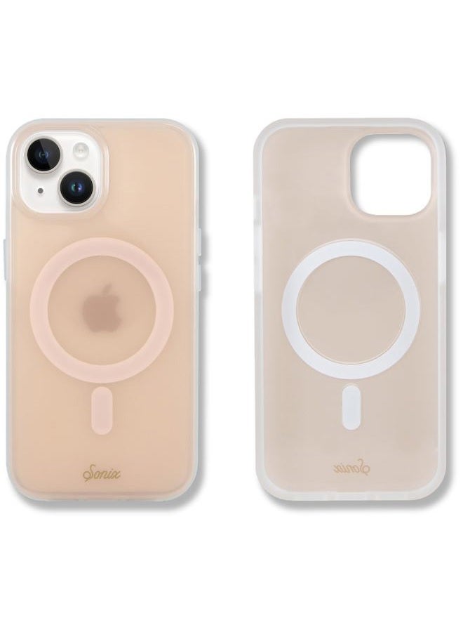 Sonix Protective Case for iPhone 15, 14, 13, Compatible with MagSafe, 10ft Drop Tested, Semi-Transparent Apricot - Image 1