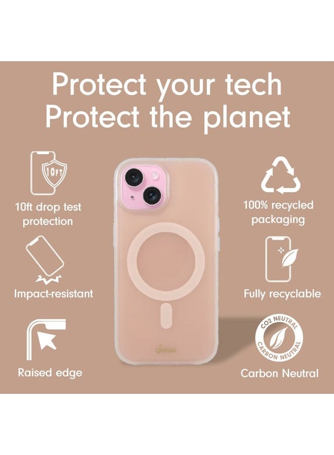 Sonix Protective Case for iPhone 15, 14, 13, Compatible with MagSafe, 10ft Drop Tested, Semi-Transparent Apricot - Image 4