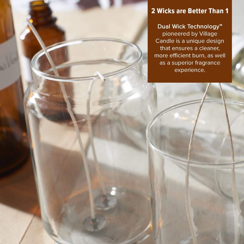 Village Candle Christmas Spice, Large Glass Apothecary Jar Scented Candle, 21.25 oz, Red - Image 2